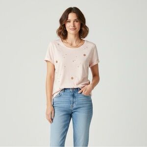 Des Petits Hauts Blush Starry Tee | Size Medium